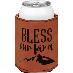 Farm House Leatherette Can Sleeve - Double Sided (Personalized)