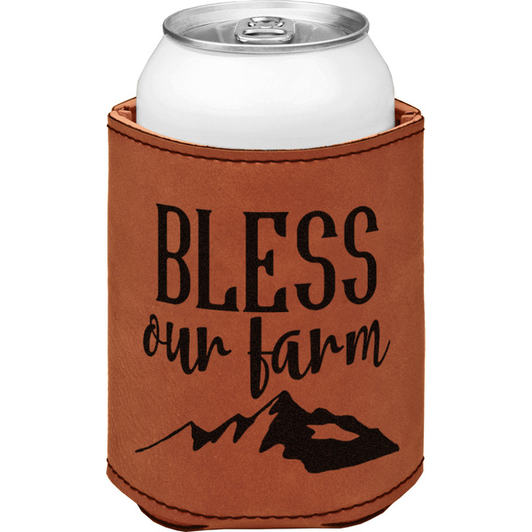 Custom Farm House Leatherette Can Sleeve - Single Sided