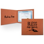 Farm House Leatherette Certificate Holder (Personalized)