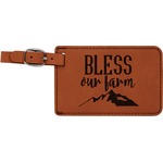Farm House Leatherette Luggage Tag