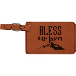Farm House Leatherette Luggage Tag (Personalized)
