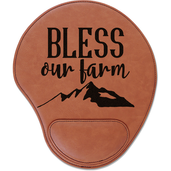 Custom Farm House Leatherette Mouse Pad with Wrist Support