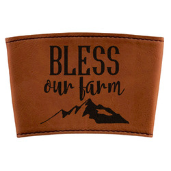 Farm House Leatherette Cup Sleeve (Personalized)