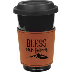 Farm House Leatherette Cup Sleeve - Double Sided (Personalized)