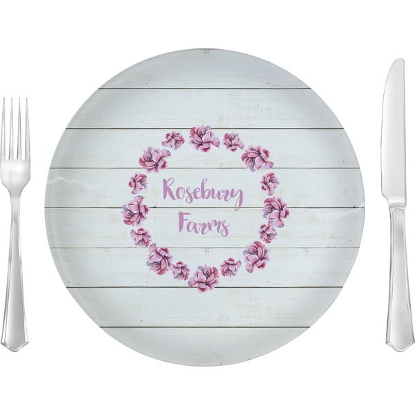 Custom Farm House Glass Lunch / Dinner Plate 10" (Personalized)