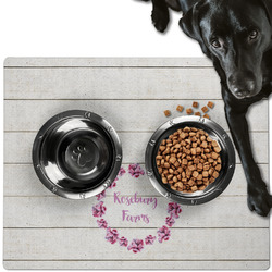 Farm House Dog Food Mat - Large w/ Name or Text