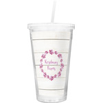 Farm House Double Wall Tumbler with Straw (Personalized)