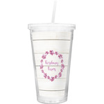 Farm House Double Wall Tumbler with Straw (Personalized)