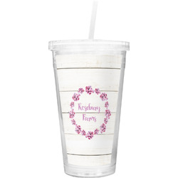 Farm House Double Wall Tumbler with Straw (Personalized)