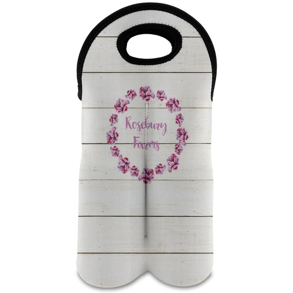 Custom Farm House Wine Tote Bag (2 Bottles) (Personalized)