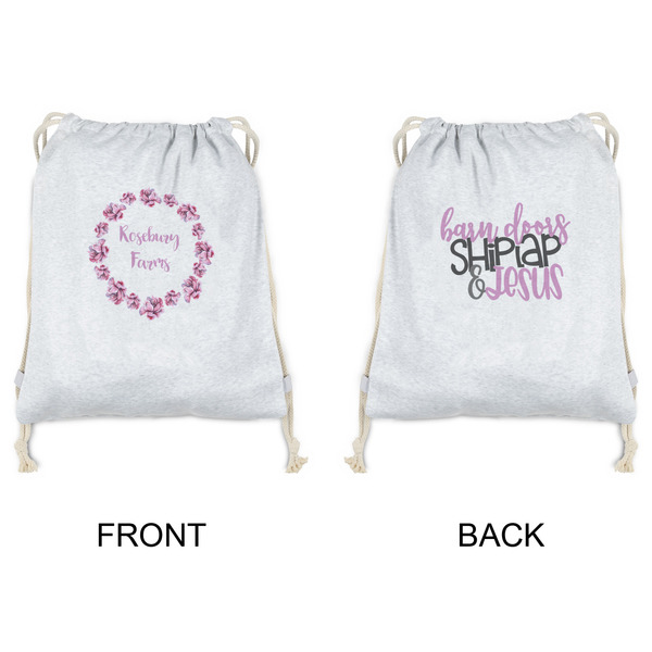 Farm House Drawstring Backpacks - Sweatshirt Fleece - Double Sided - APPROVAL