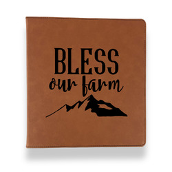 Farm House Leather Binder - 1" - Rawhide (Personalized)