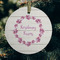 Farm House Frosted Glass Ornament - Round (Lifestyle)