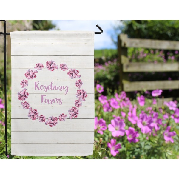 Farm House Garden Flag - Outside In Flowers