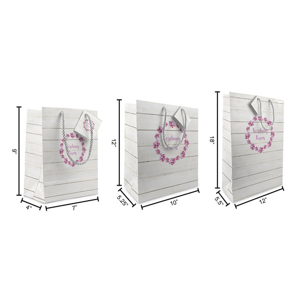 Farm House Gift Bags - All Sizes - Dimensions