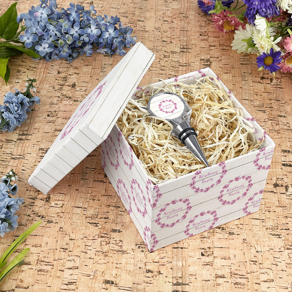 Farm House Gift Boxes with Lid - Canvas Wrapped - Medium - In Context