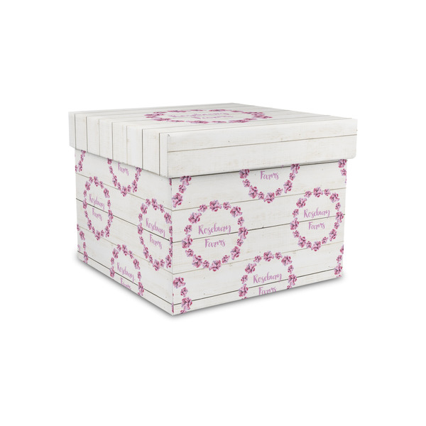 Custom Farm House Gift Box with Lid - Canvas Wrapped - Small (Personalized)