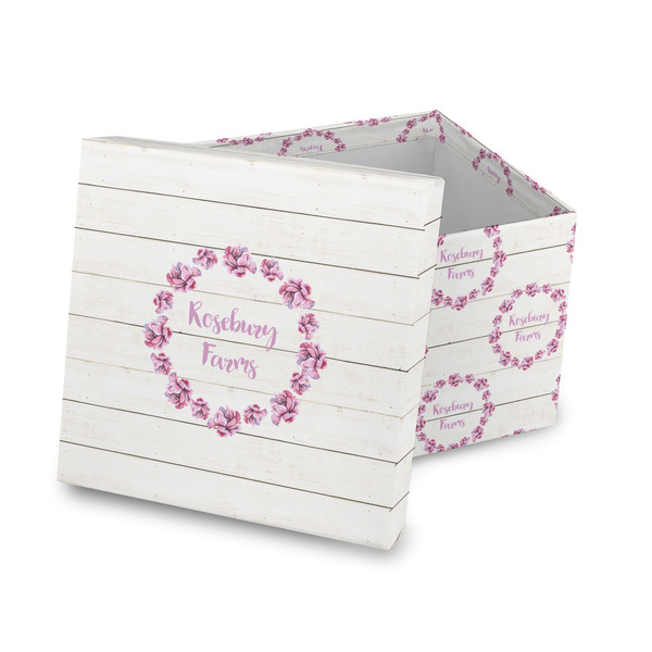 Custom Farm House Gift Box with Lid - Canvas Wrapped (Personalized)