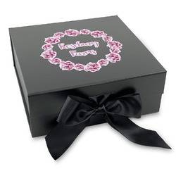 Farm House Gift Box with Magnetic Lid - Black (Personalized)