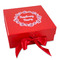 Farm House Gift Boxes with Magnetic Lid - Red - Front