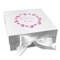 Farm House Gift Boxes with Magnetic Lid - White - Front
