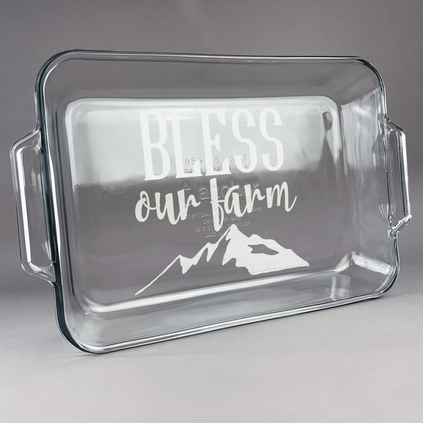 Custom Farm House Glass Baking Dish - 13in x 9in