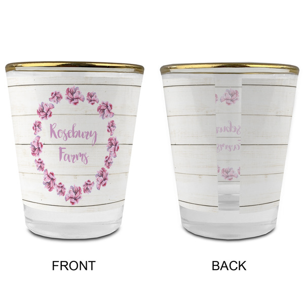 Farm House Glass Shot Glass - with gold rim - APPROVAL