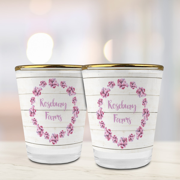 Farm House Glass Shot Glass - with gold rim - LIFESTYLE