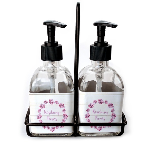 Custom Farm House Glass Soap & Lotion Bottle Set (Personalized)