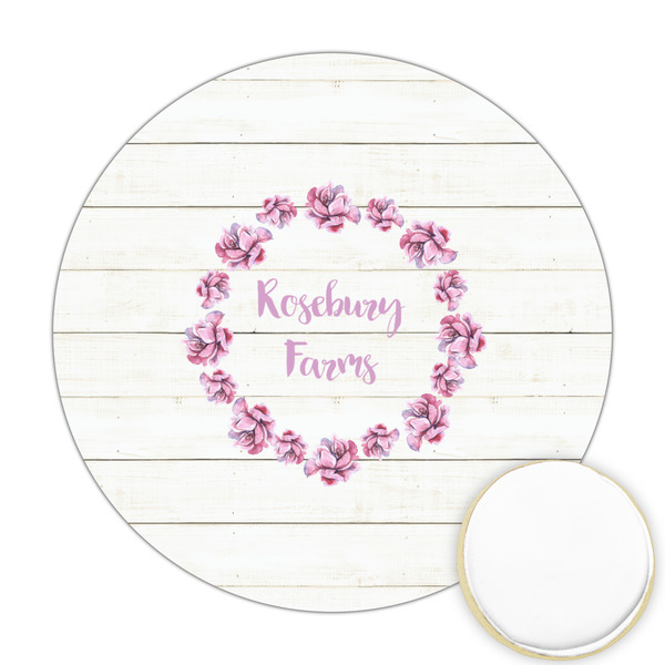 Custom Farm House Printed Cookie Topper - Round (Personalized)