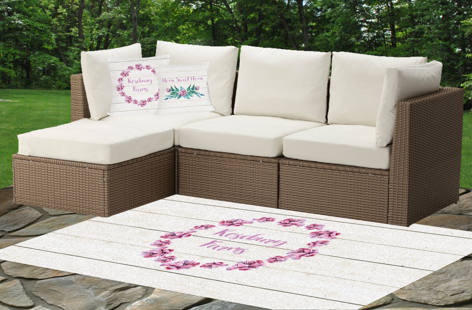 Custom Farm House Indoor / Outdoor Rug (Personalized) YouCustomizeIt