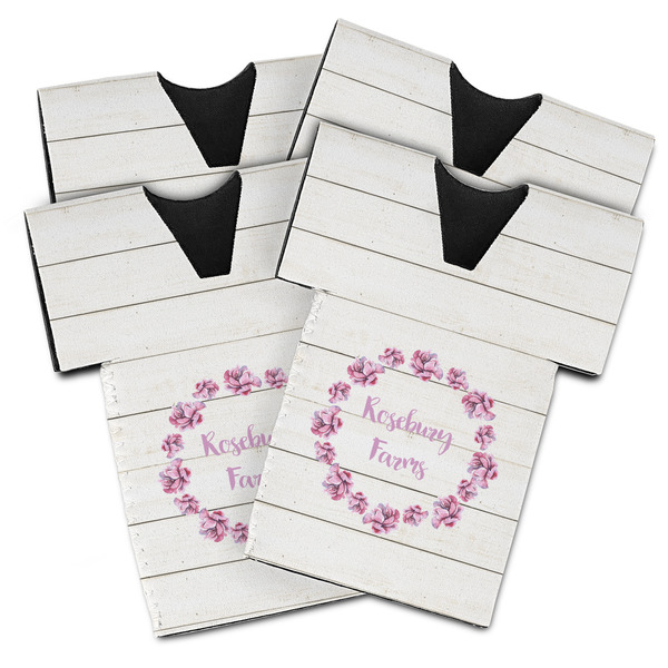 Custom Farm House Jersey Bottle Cooler - Set of 4 (Personalized)