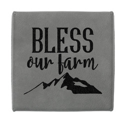 Farm House Jewelry Gift Box - Engraved Leather Lid