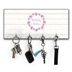 Farm House Key Hanger w/ 4 Hooks w/ Name or Text