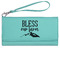 Farm House Ladies Wallet - Leather - Teal - Front View