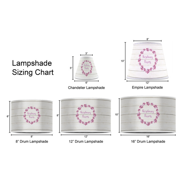 Farm House Lampshade Sizing Chart