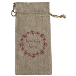 Farm House Large Burlap Gift Bag - Front (Personalized)
