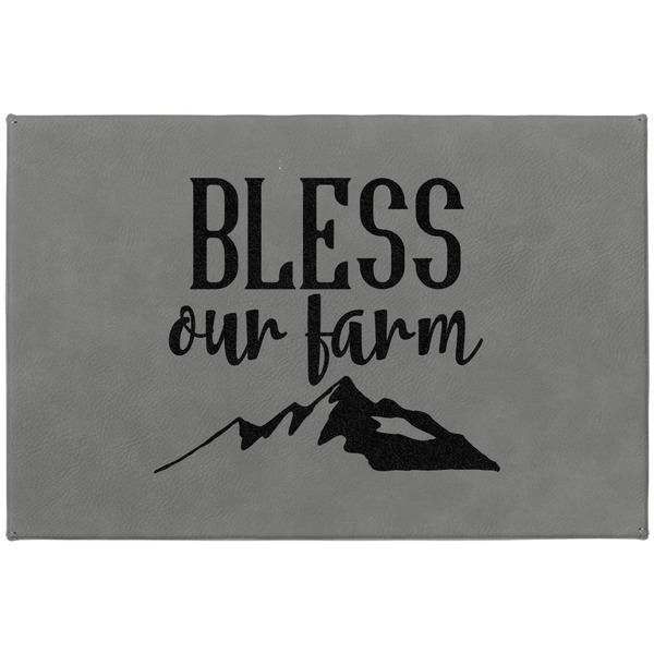 Farm House Large Engraved Gift Box with Leather Lid - Approval