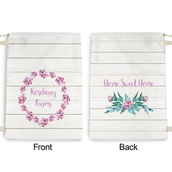 Farm House Large Laundry Bag - Front & Back View