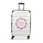 Farm House Suitcase - 28" Large - Checked w/ Name or Text