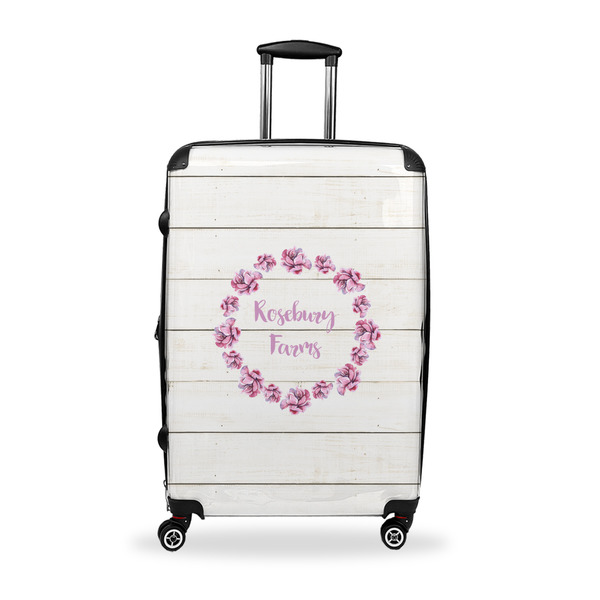 Custom Farm House Suitcase - 28" Large - Checked w/ Name or Text