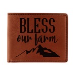 Farm House Leatherette Bifold Wallet - Double Sided (Personalized)