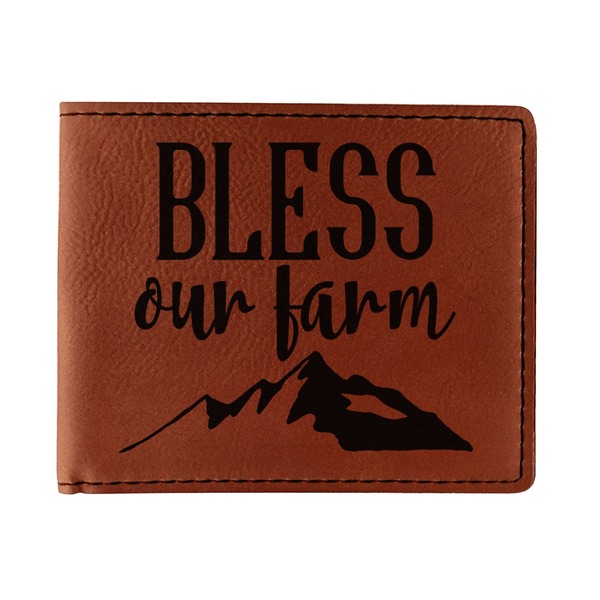 Custom Farm House Leatherette Bifold Wallet - Double Sided (Personalized)