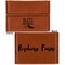 Farm House Leather Business Card Holder - Front Back