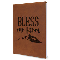 Farm House Leather Sketchbook - Large - Double Sided (Personalized)