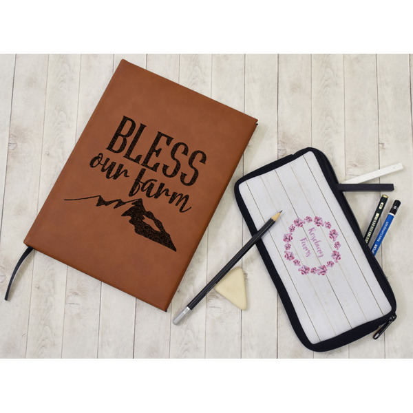 Farm House Leather Sketchbook - Large - Double Sided - In Context