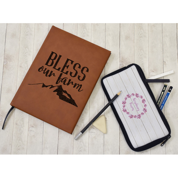 Farm House Leather Sketchbook - Small - Double Sided - In Context