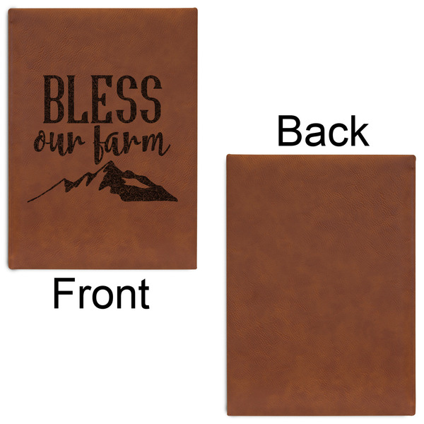 Farm House Leatherette Journal - Large - Single Sided - Front & Back View