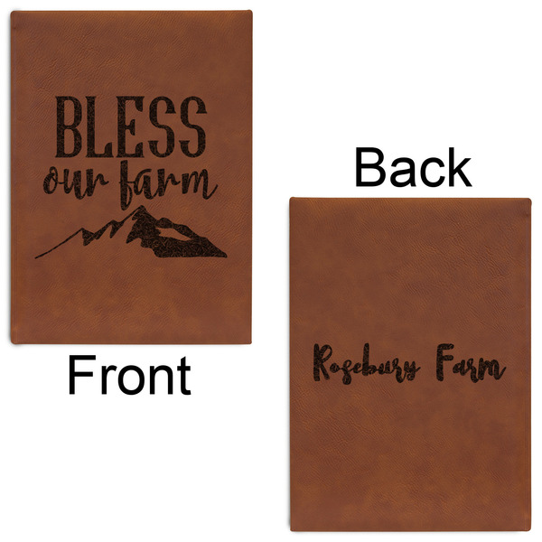 Farm House Leatherette Journals - Large - Double Sided - Front & Back View