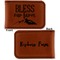 Farm House Leatherette Magnetic Money Clip - Front and Back